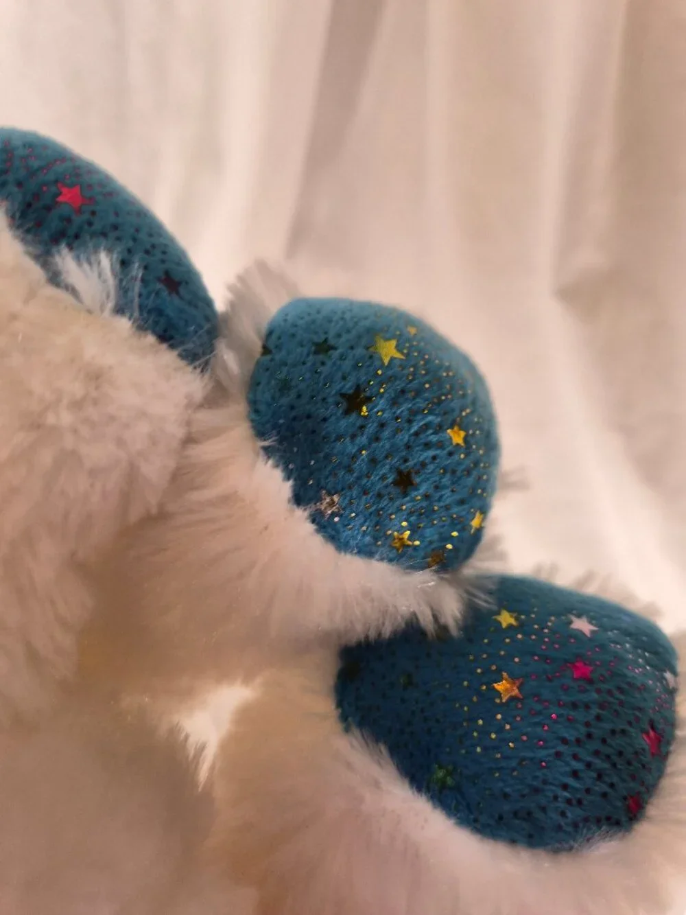 Linzy Toys Sparkly Star Unicorn Plush Rainbow Mane Blue Starry Accent Stuffed